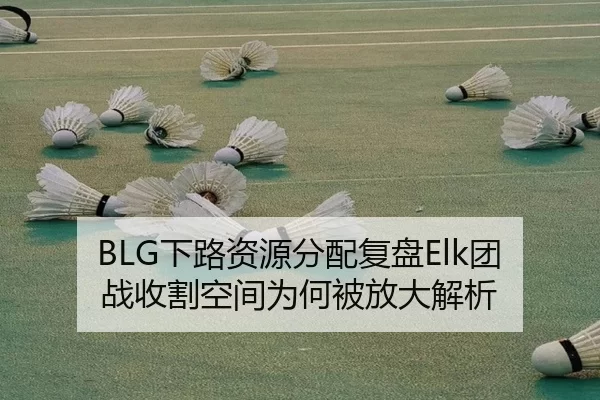 BLG下路资源分配复盘Elk团战收割空间为何被放大解析